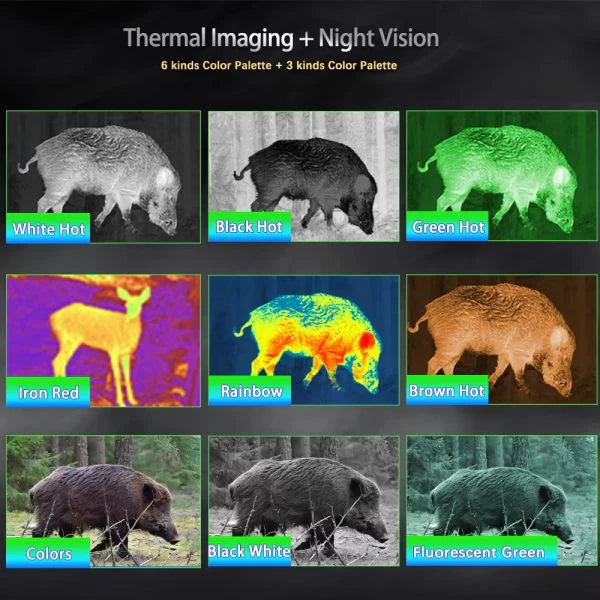 NT15 Dual Light Fusion Thermal Imaging Scope Digital Night Vision Camcorder Crosshair for Hunting 1000m Hot Detection Monocular