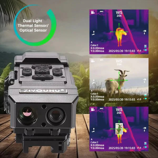 NT15 Dual Light Fusion Thermal Imaging Scope Digital Night Vision Camcorder Crosshair for Hunting 1000m Hot Detection Monocular